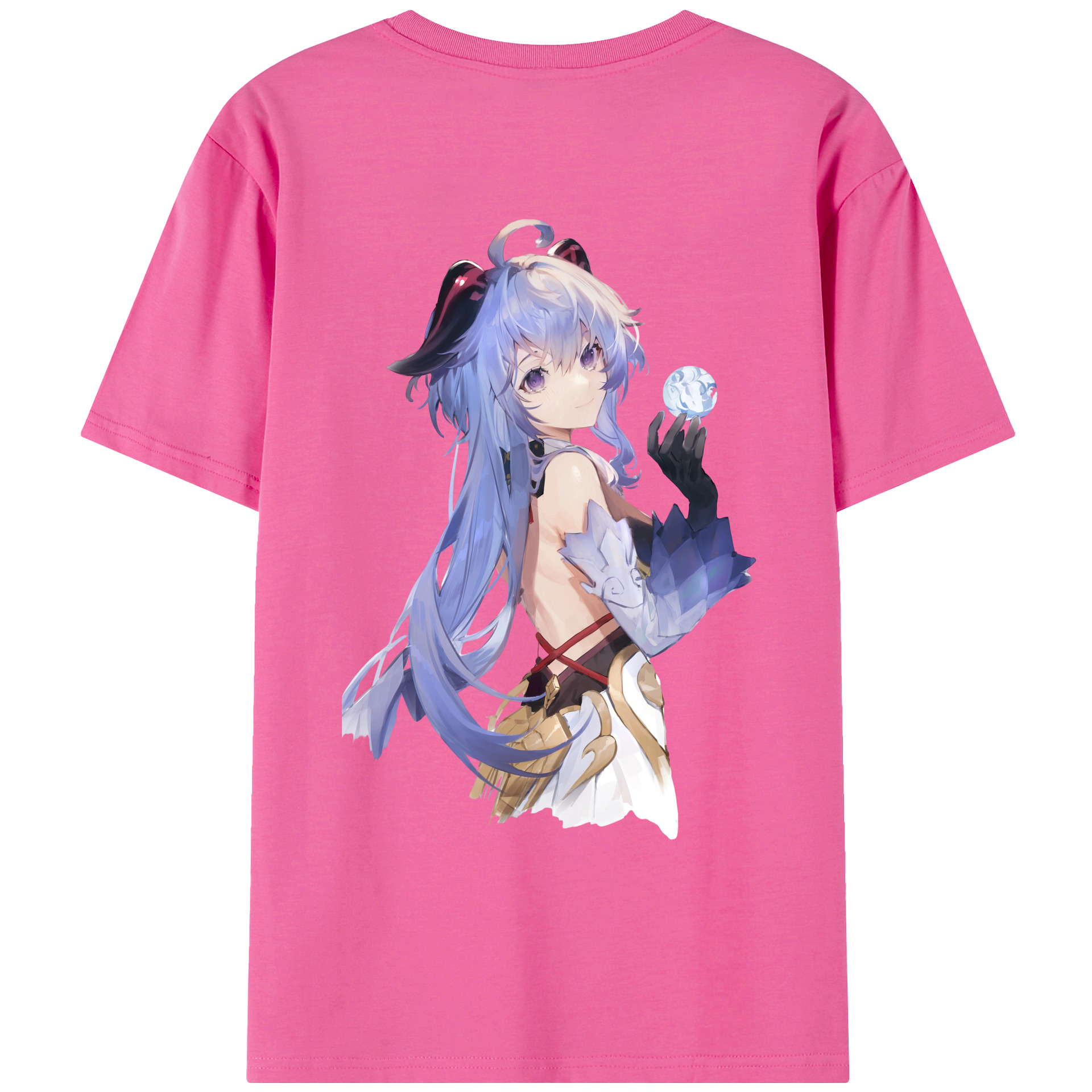 げんし神 甘雨 かんう genshin Ganyu レディース半袖Tシャツ(バックプリント)